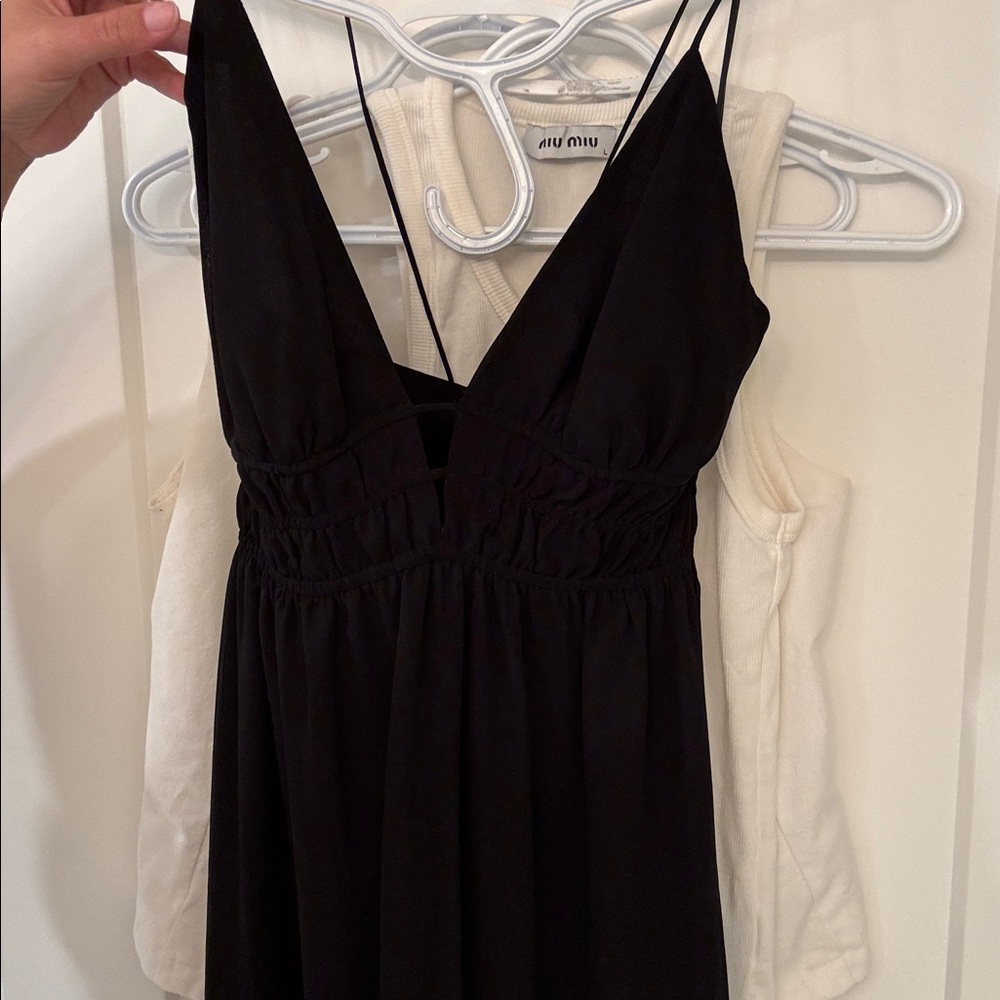 Black V-Neck Dress